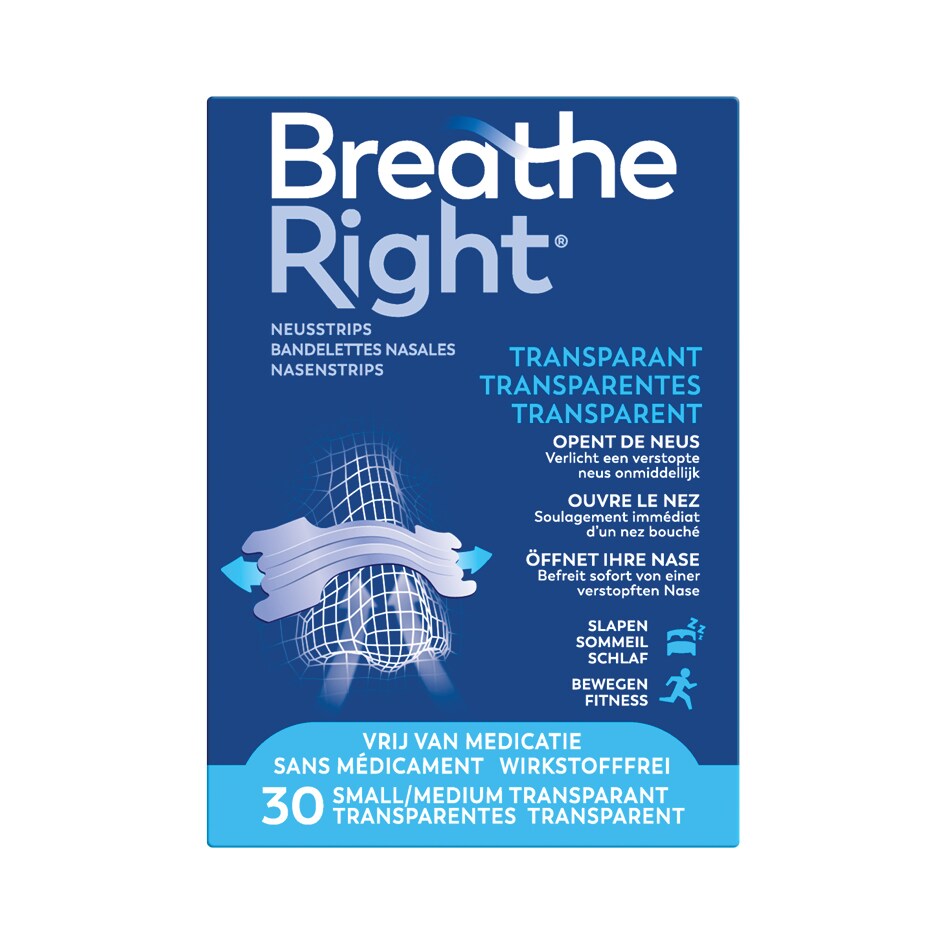 Breathe Right Neusstrips Small/Medium 30 stuks