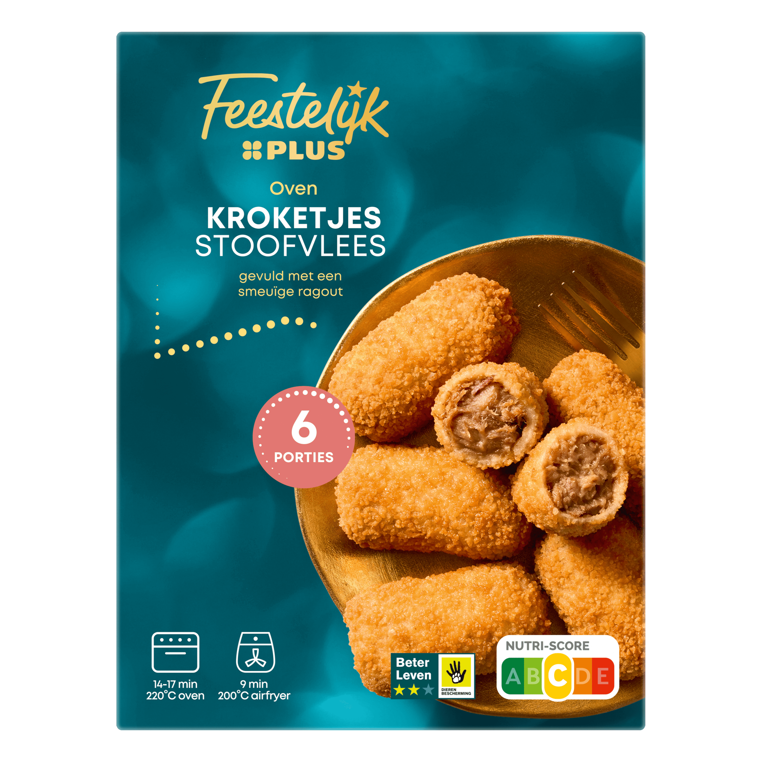 Feestelijk PLUS Oven kroketjes stoofvlees ragout