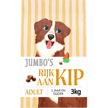Jumbo's Hondenvoer Adult Rijk aan Kip 3 kg