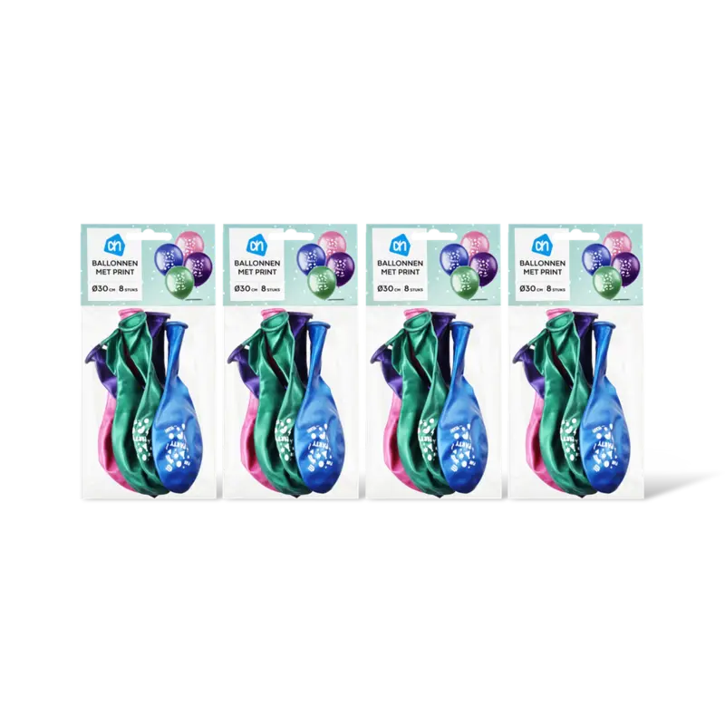 AH Ballonnen met print 4-pack