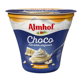 Almhof pudding choco met slagroom wit vanille