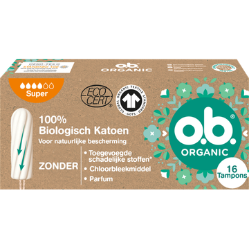 O.B. Organic Super Tampons 16 Stuks