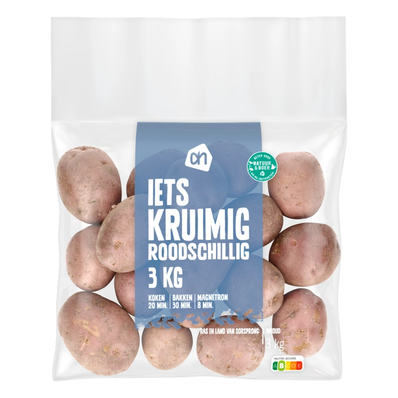 AH Iets kruimige roodschillige aardappelen