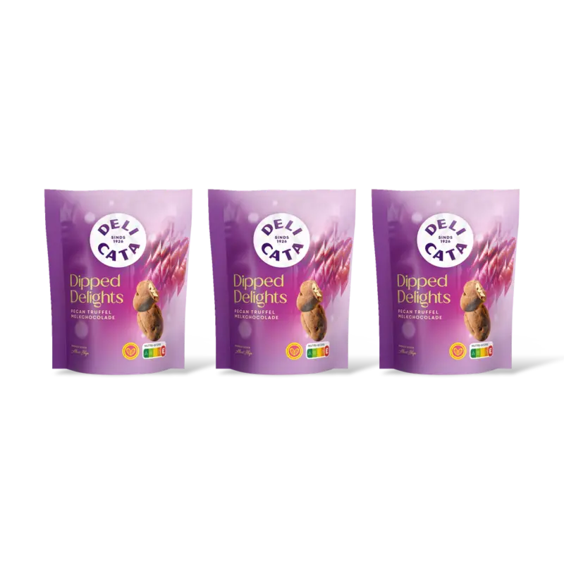 Delicata Dipped delights pecan truffel 3-pack