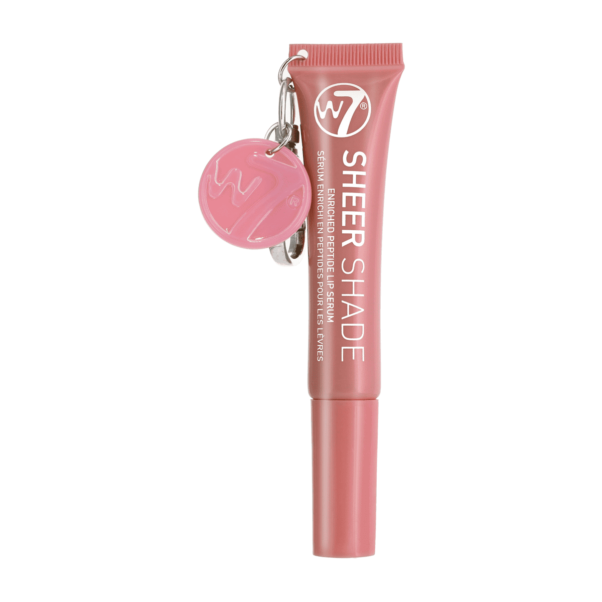 W7 Key Ring Sheer Shade Enriched Peptide Lip Gloss Mauve Muse
