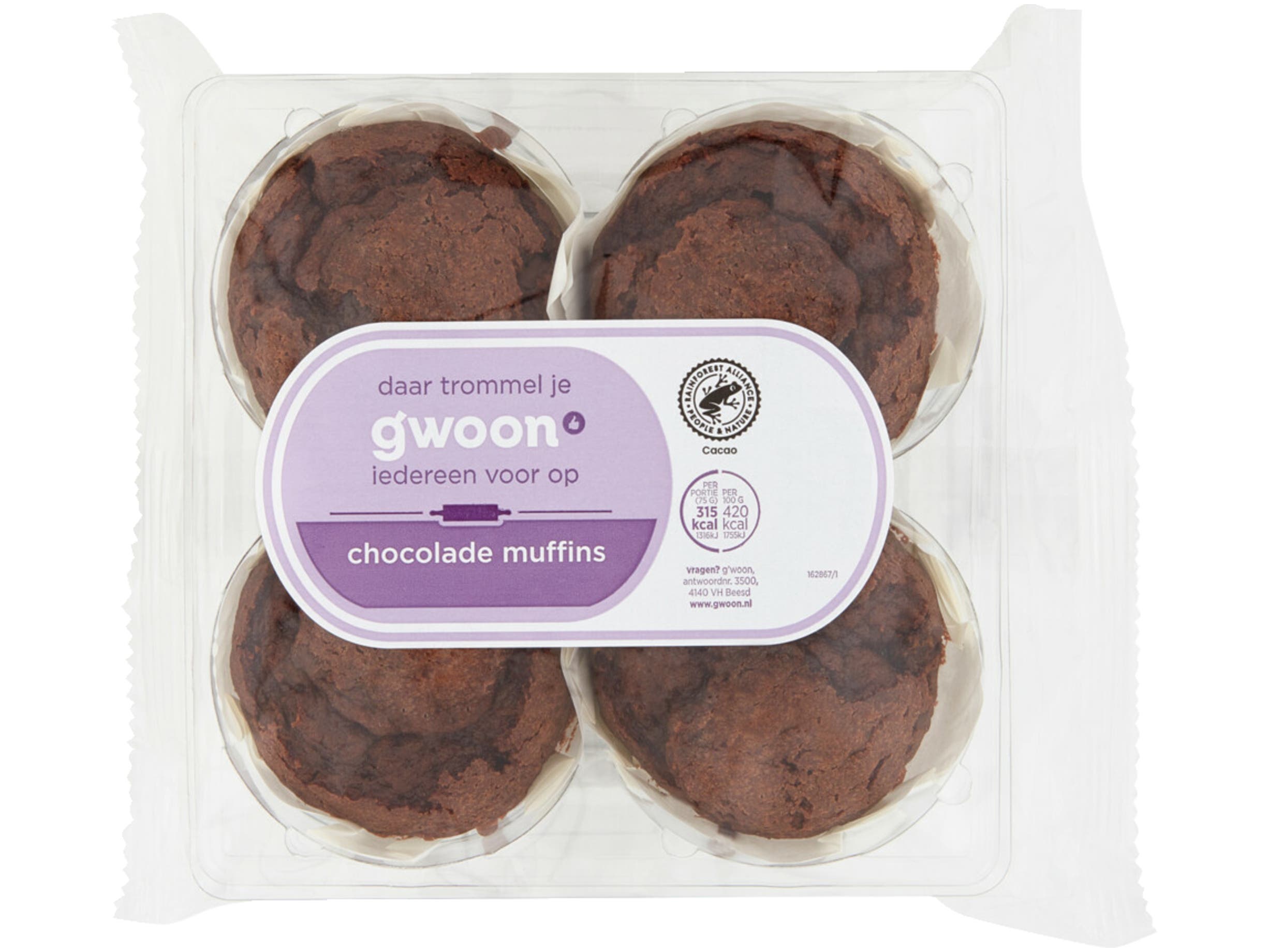Muffin met chocolade