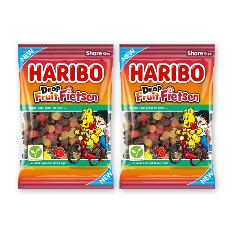 Haribo Drop fruit fietsen 2-pack