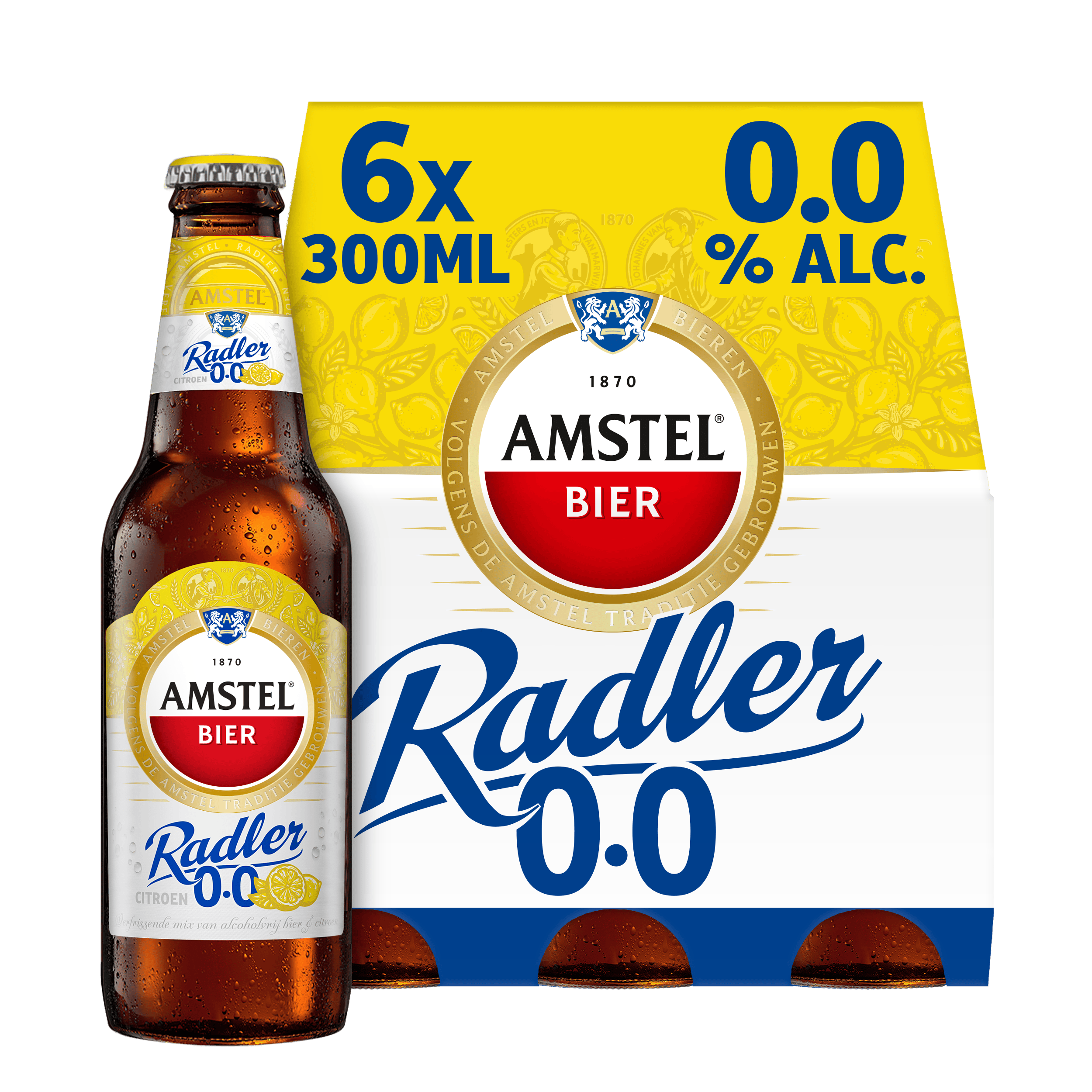 Amstel Radler citroen 0.0 bier fles