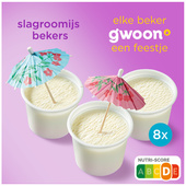 g'woon slagroomijs beker