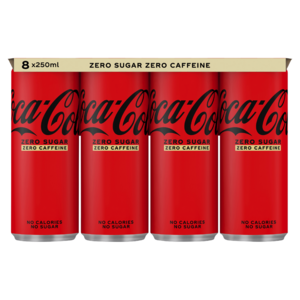 Coca Cola Zero Caffeine 8x250ml Blik