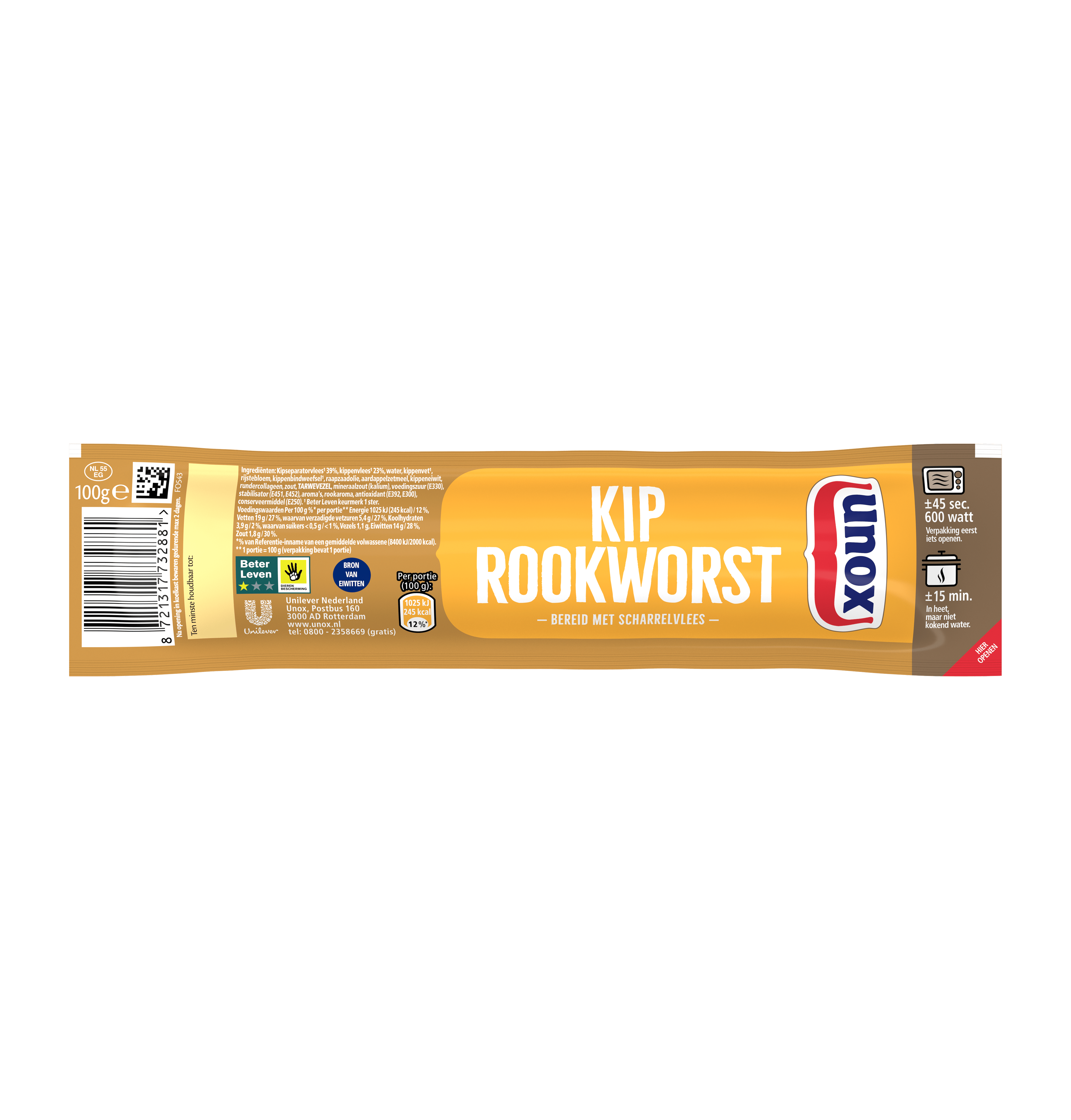 Unox Magnetron rookworst kip