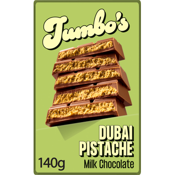 Jumbo's Chocoladereep Melk Dubai Pistache 145 g