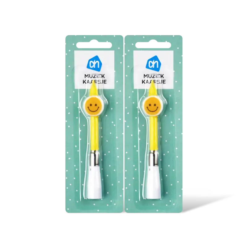 AH Muziekkaarsje smile 2-pack