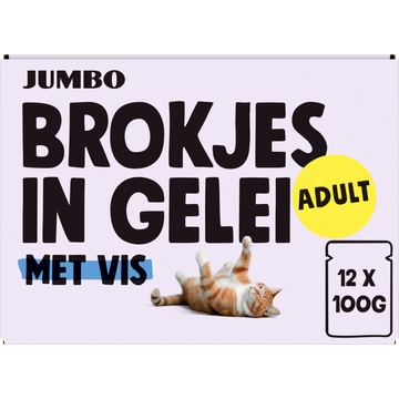 Jumbo Kattenbrokjes In Gelei Met Vis Adult 12 x 100 g