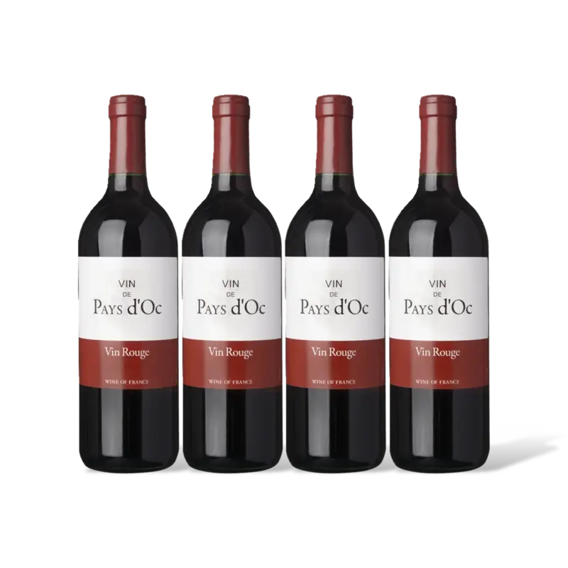 Vin de Pays d'Oc Rood 4 flessen