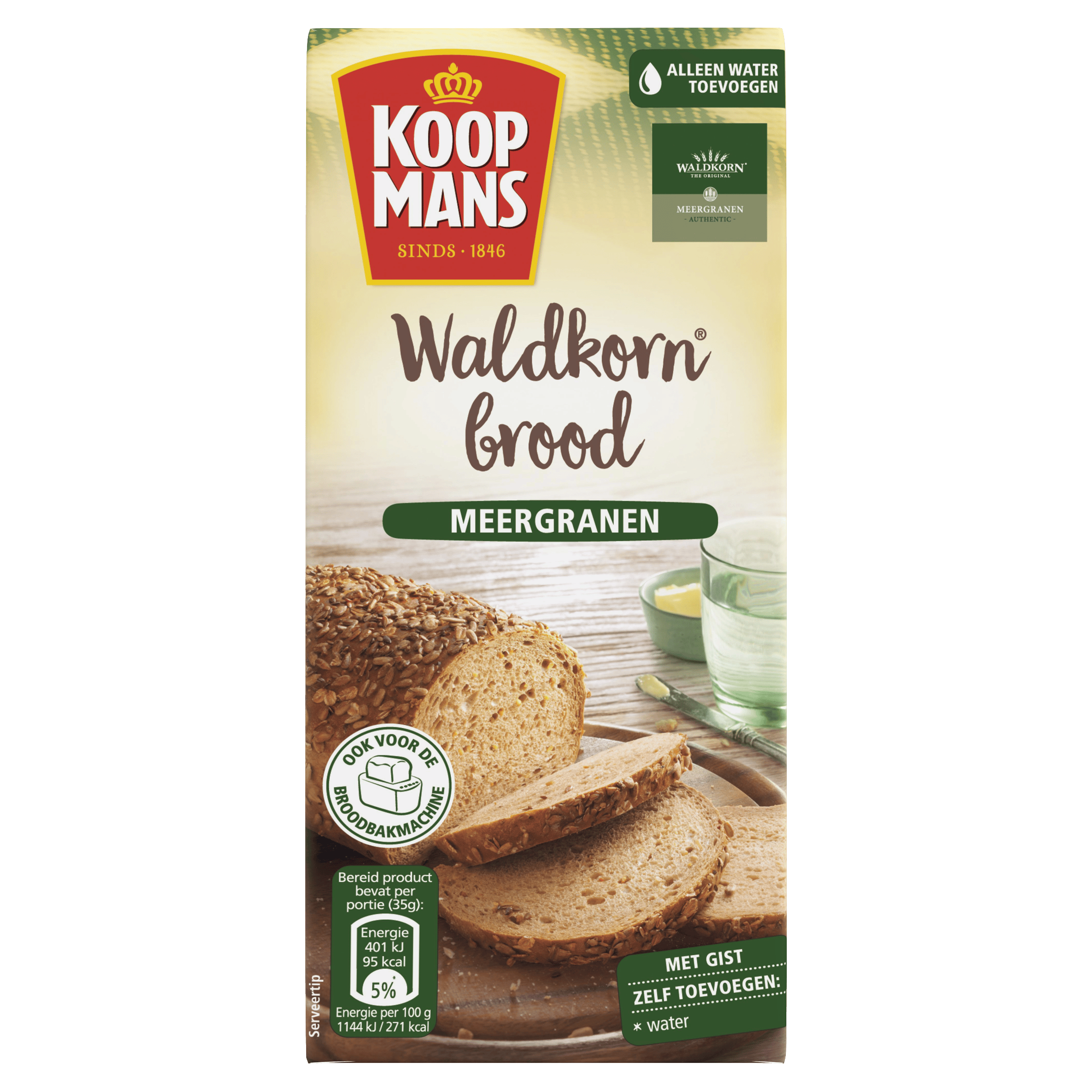 Koopmans Broodmix waldkorn meergranen brood