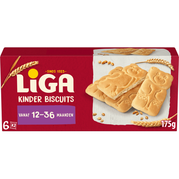 Liga Kinder Biscuits vanaf 12-36 maanden 6x2 biscuits 175 g