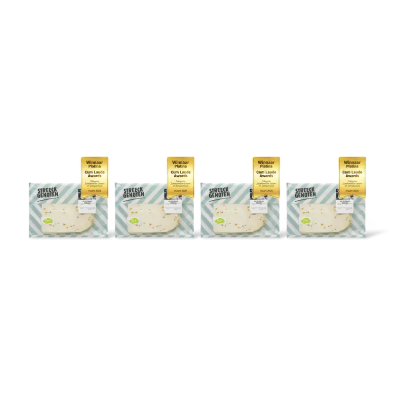 Streeckgenoten Bio geitenkaas fenegriek 48+ plak 4-pack