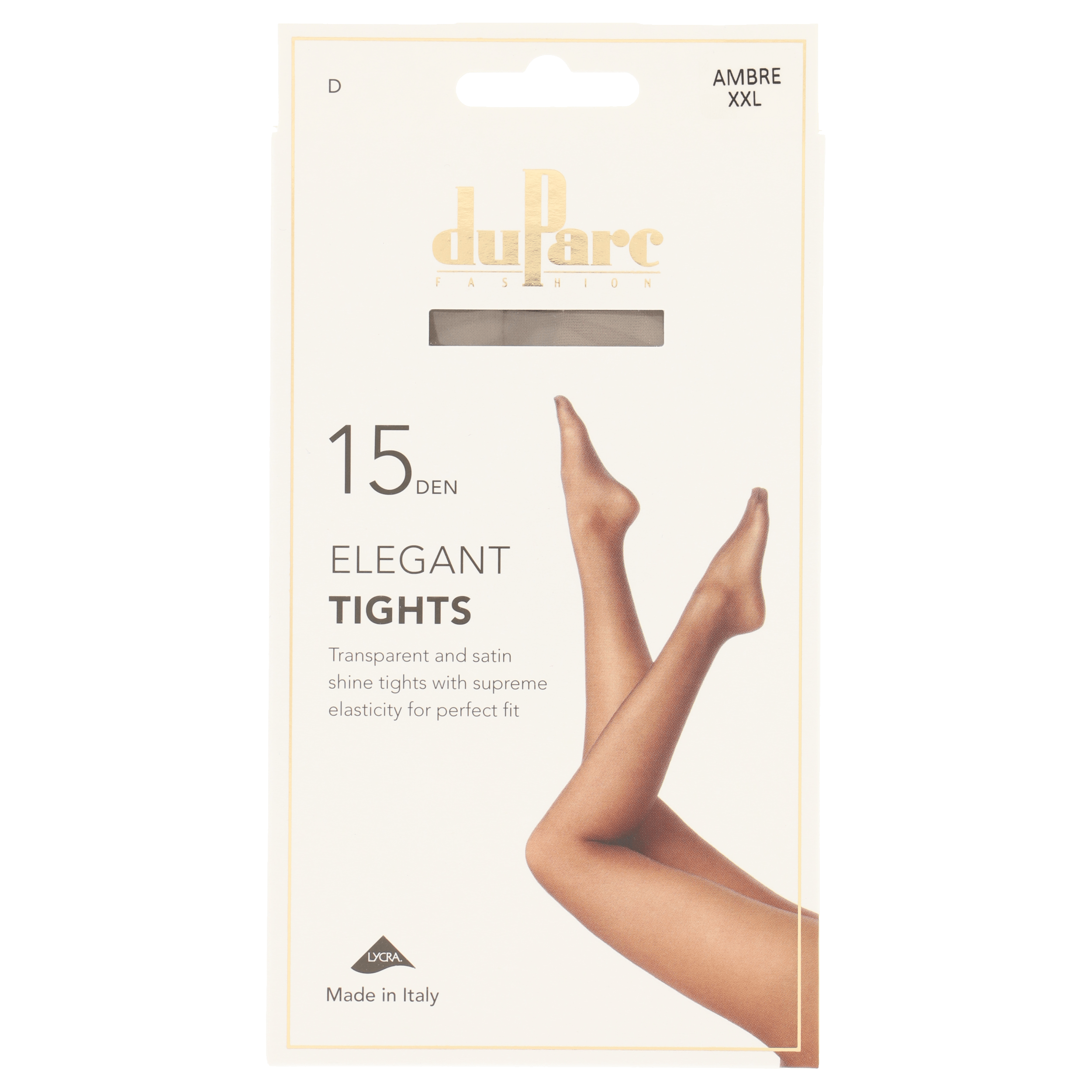 DuParc Panty Lycra 15D Satijnglans Ambre XXL