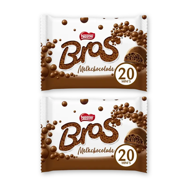 Bros Mini melkchocolade uitdeelzak 2-pack