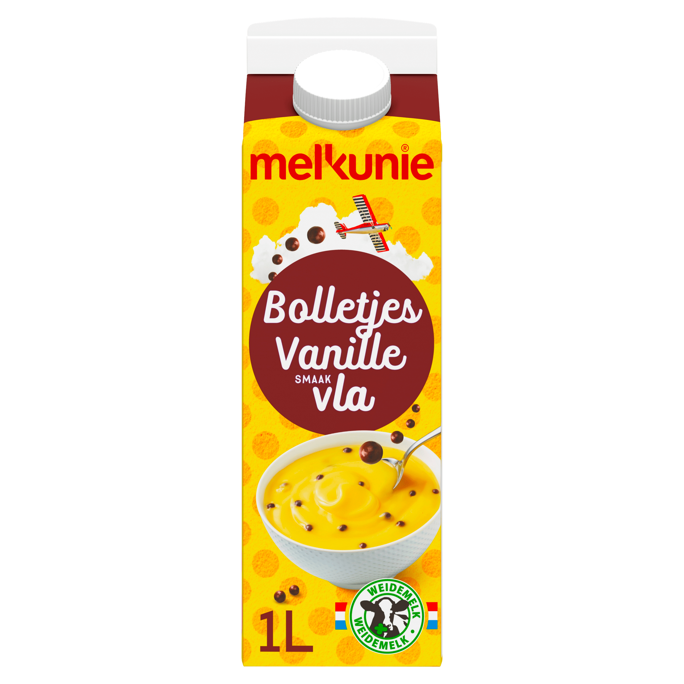 Melkunie Bolletjesvla vanillesmaak met crunch