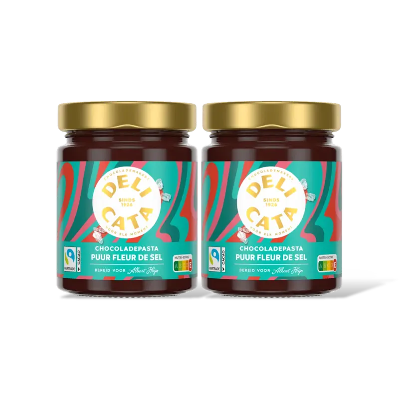 Delicata Chocoladepasta puur fleur de sel 2-pack