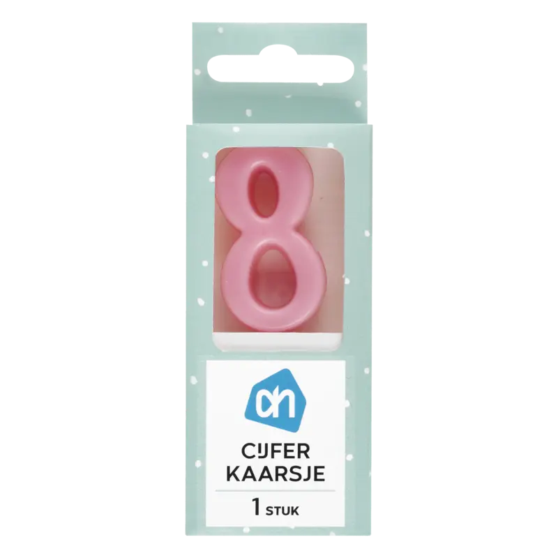 AH Kaars cijfer 8 kleur