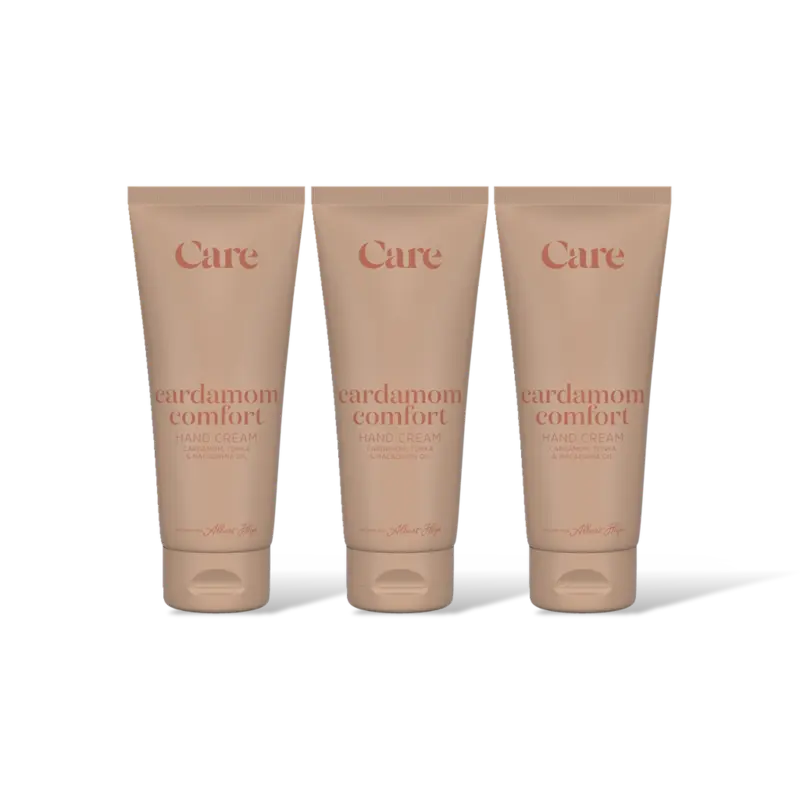 Care Cardamom comfort hand cream 3-pack
