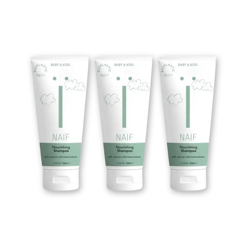 Naïf Baby & kids nourishing shampoo 3-pack