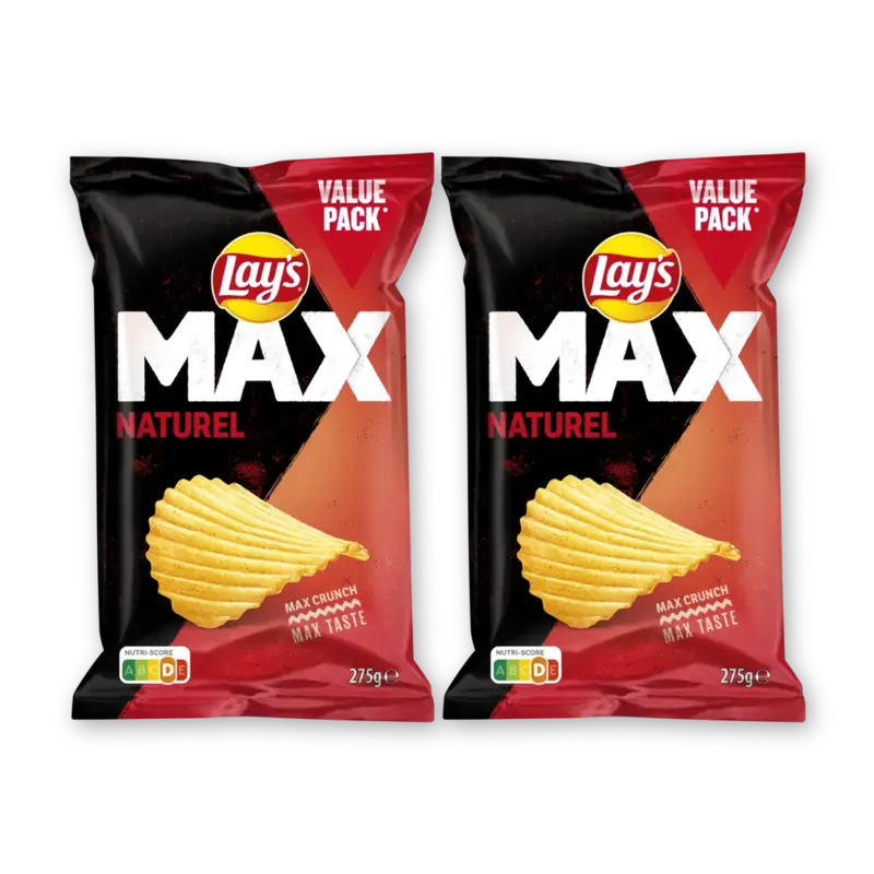 Lay's Max naturel 275 gr 2-pack