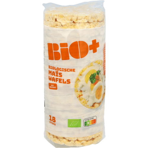 Bio+ Maiswafels met zeezout