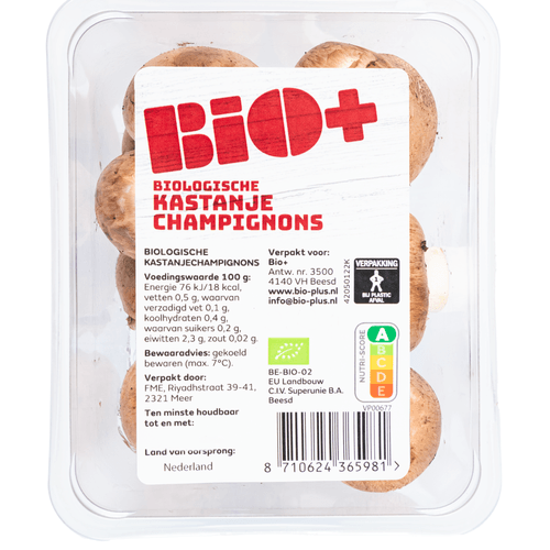 Bio+ Kastanje champignons per bak