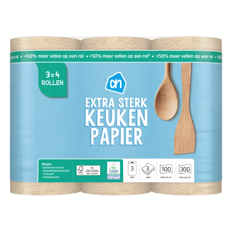 AH Keukenpapier extra sterk 3=4 rollen