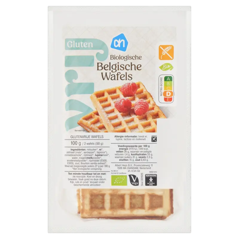 AH Glutenvrij Biologische Belgische wafels