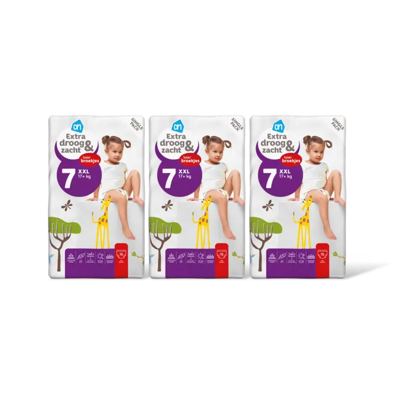 AH Extra droog en zacht pants maat 7 3-pack