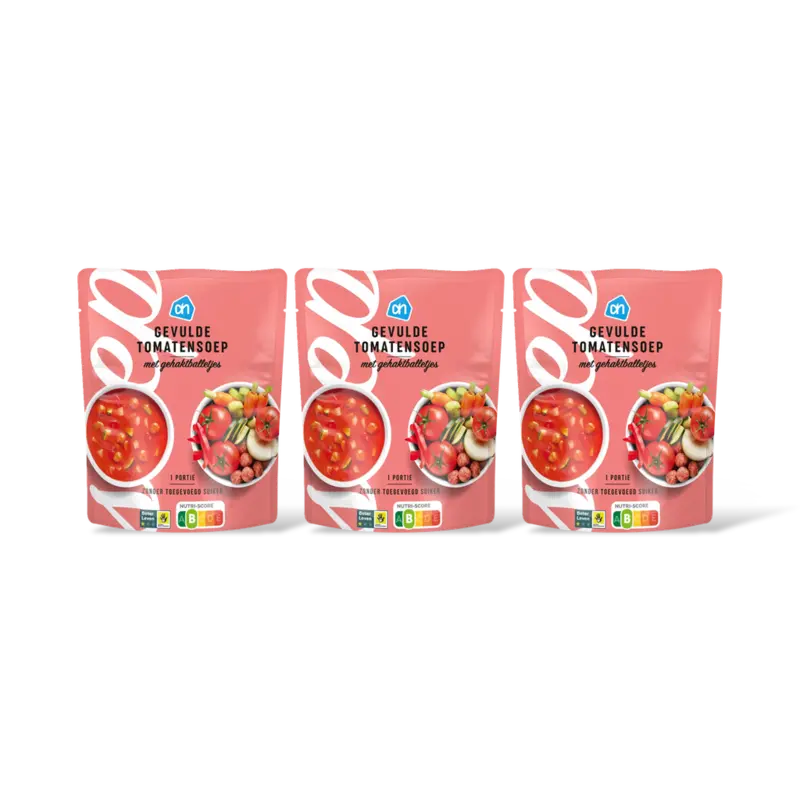 AH Gevulde tomatensoep gehaktballetjes 3-pk