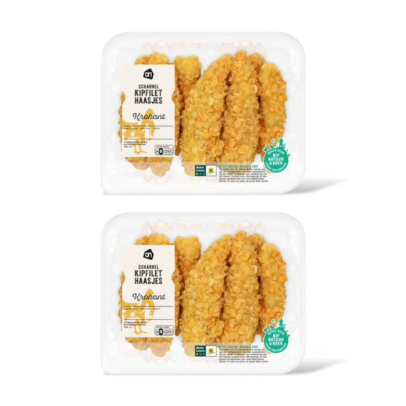 AH Scharrel krokante kipfilethaasjes 2-pack