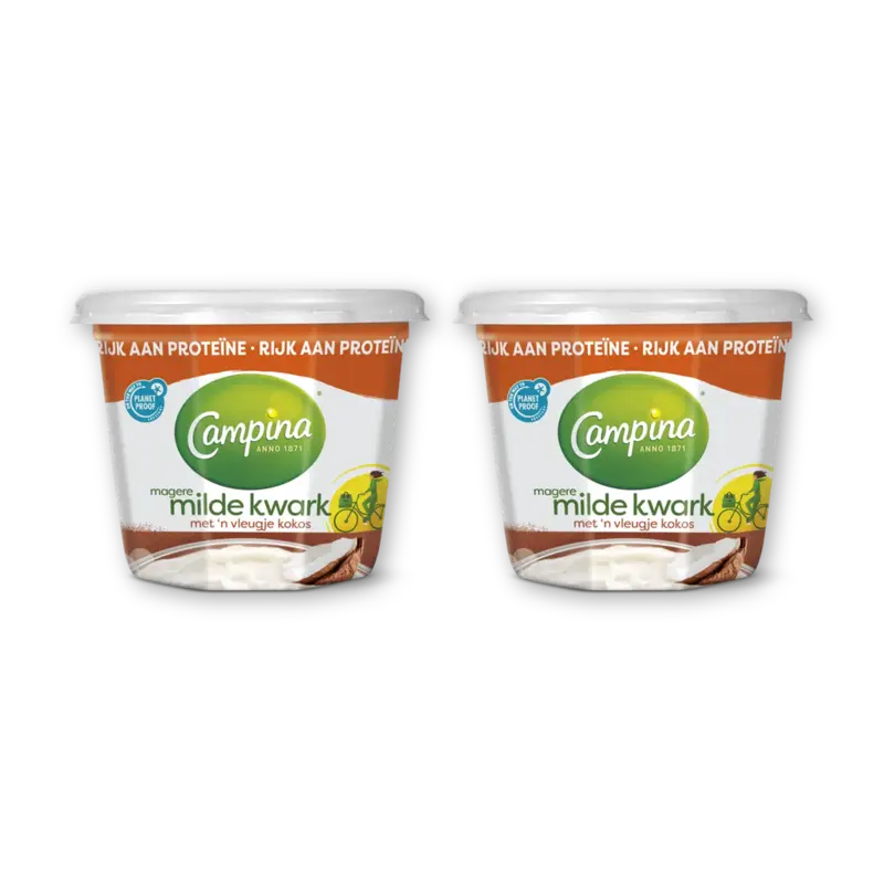 Campina Magere milde kwark kokos 2-pack