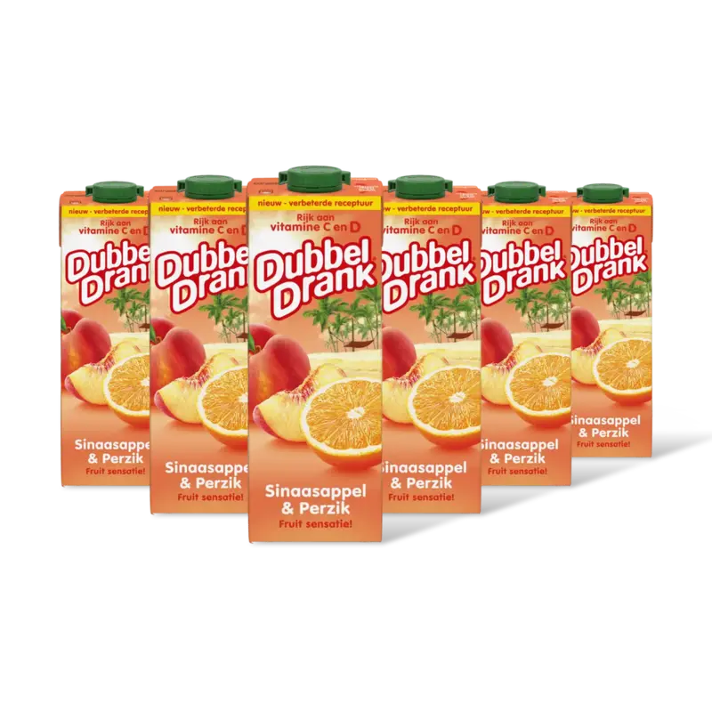 DubbelDrank Sinaasappel & perzik 6-pack