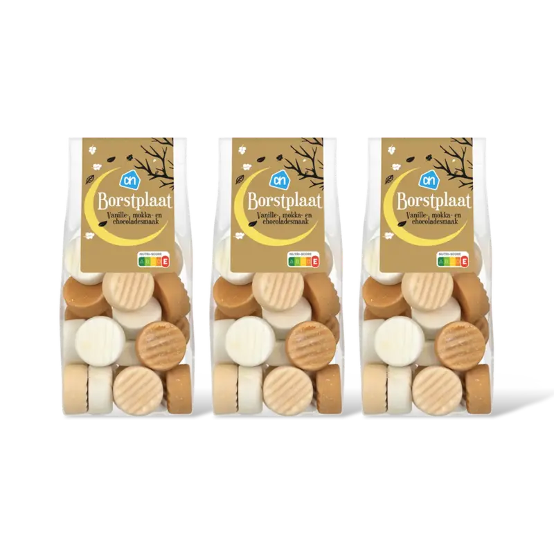 AH Borstplaat van, mokka & chocolade 3-pack