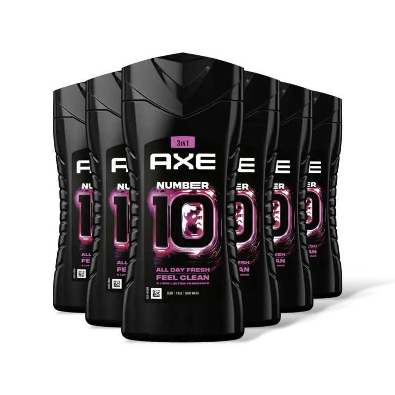 Axe 3in1 number 10 showergel 6-pack
