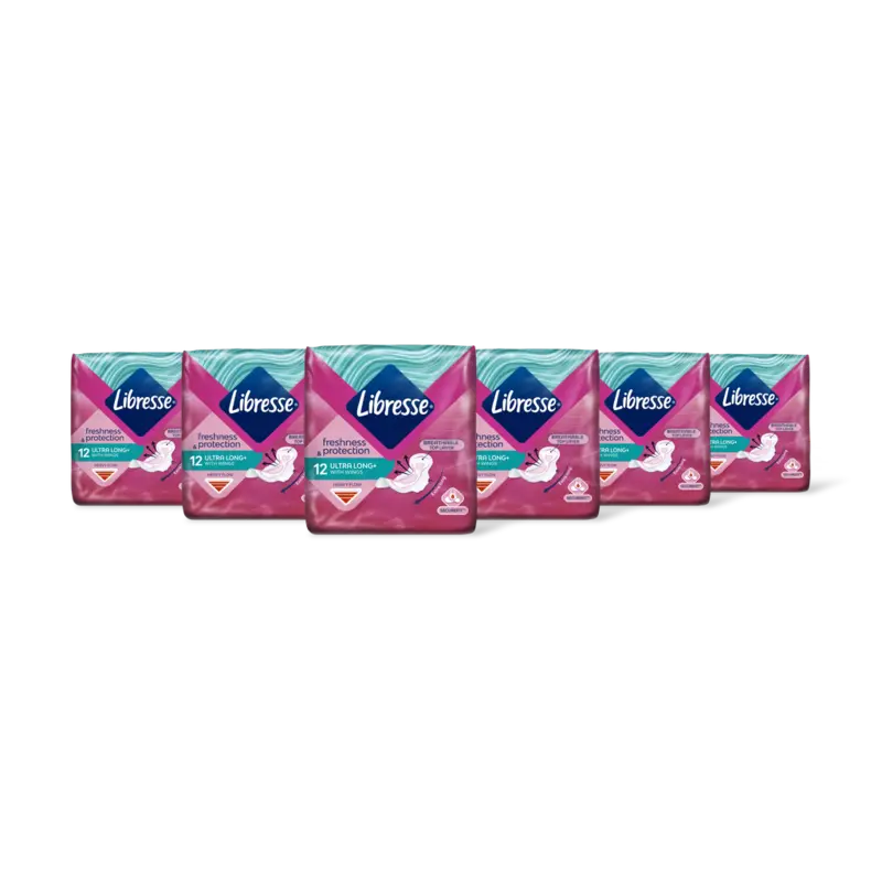 Libresse Ultra long+ wings maandverband 6-pack