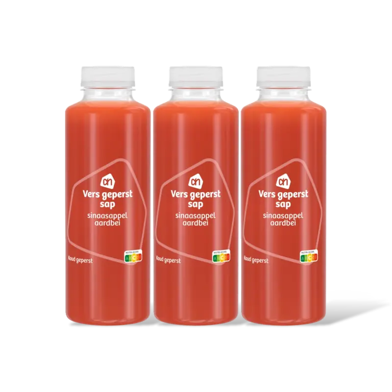 AH Vers geperst sap sinaasappel aardbei 3pk