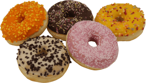 Donuts diverse toppings