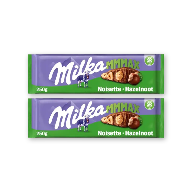 Milka Mmmax hazelnoot chocolade 2-pack