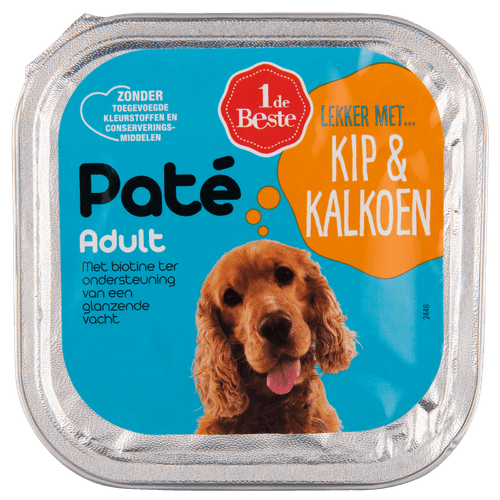 1 de Beste Hond pate kip & kalkoen