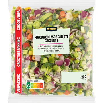 Jumbo Macaroni/Spaghetti Groente Grootverpakking 600 g