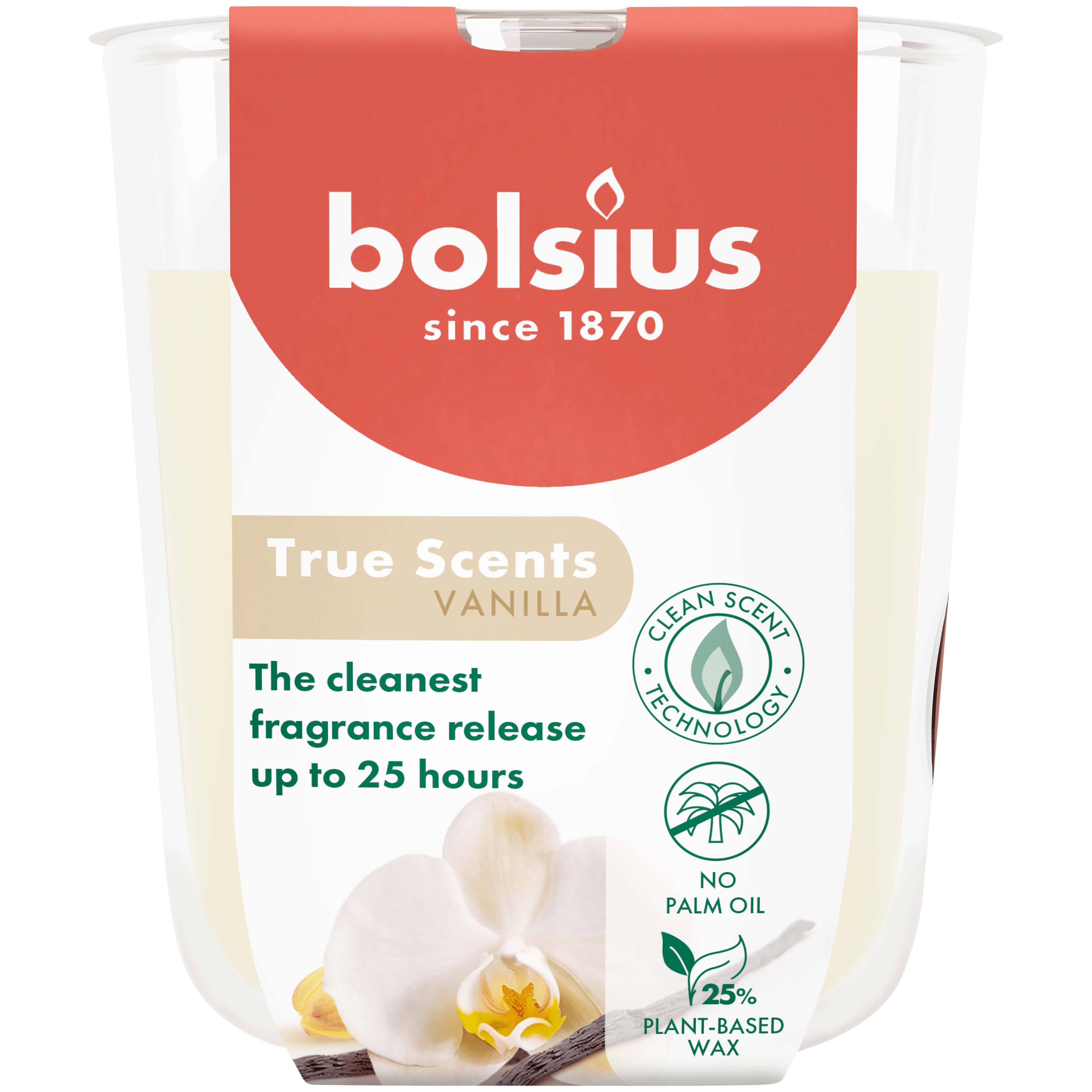 Bolsius Geurglas 80/73 True Scents Vanilla