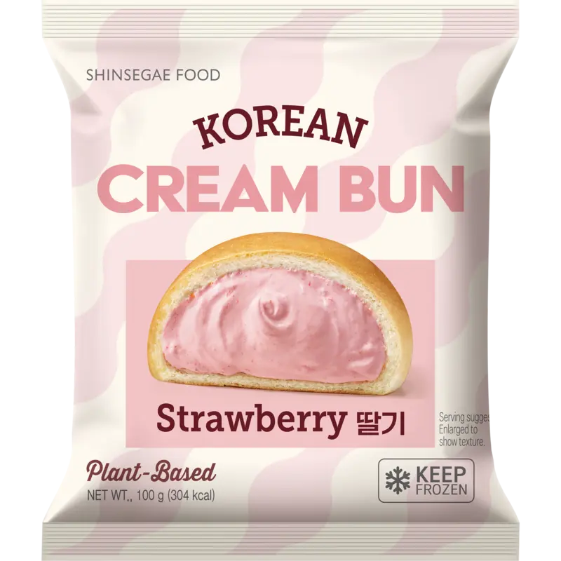 Shinsegae Food Korean cream buns aardbei