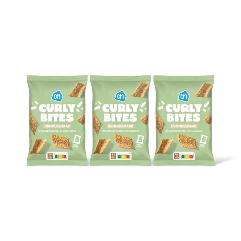 AH Curly bites hummusmaak 3-pack